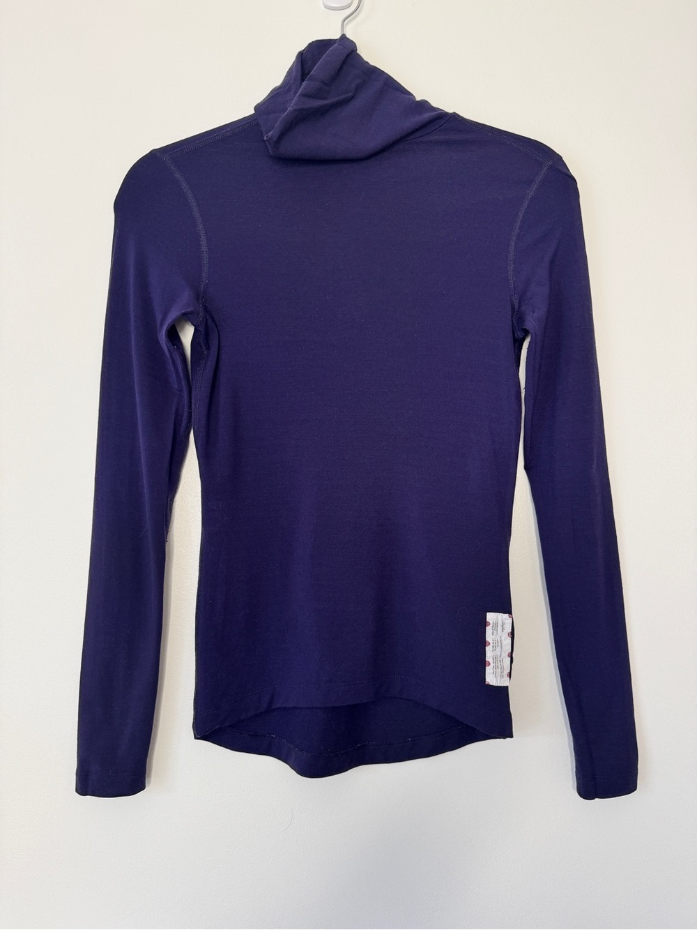 Rapha Base Layer Merino Wool Long Sleeve Turtleneck Purple Sz S